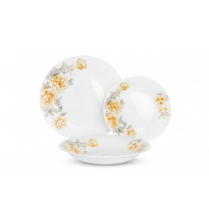 Set 18 vase din sticla opal, 19, 21.5 si 25 cm, Grunberg LH7052B (diverse modele si culori) Cod produs: LH7052B