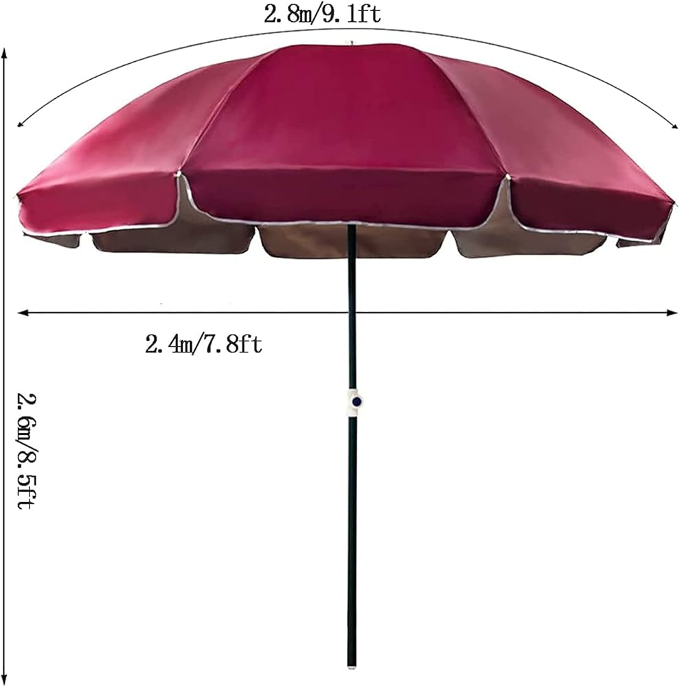 Umbrella for garden , diametrul 280 cm , rotunda , Grunberg  B0123 (brown) thumbnail 5