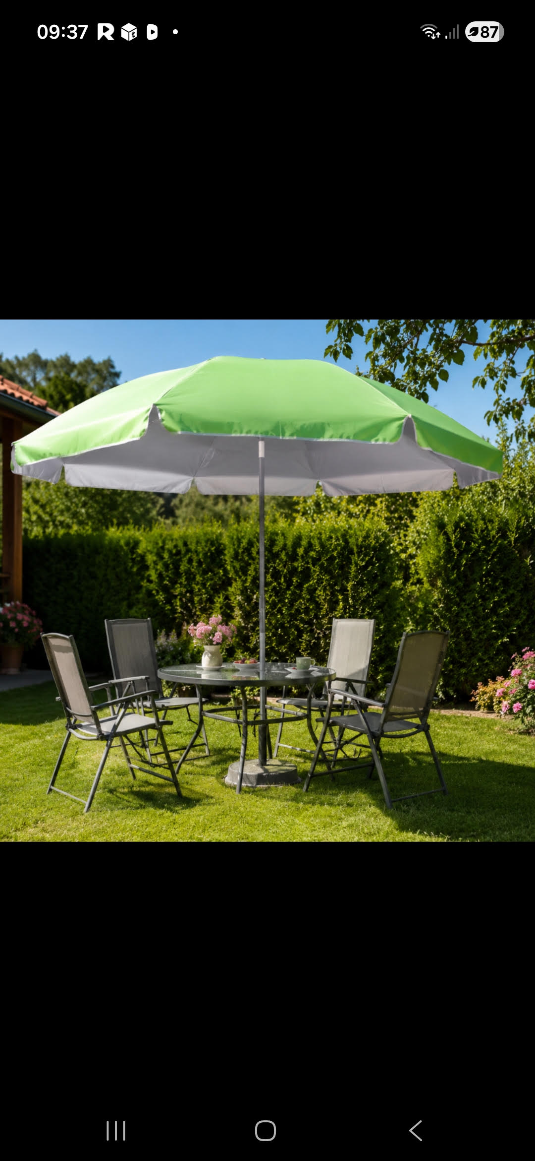 Umbrella for garden , diametrul 280 cm , rotunda , Grunberg  B0123 (brown)