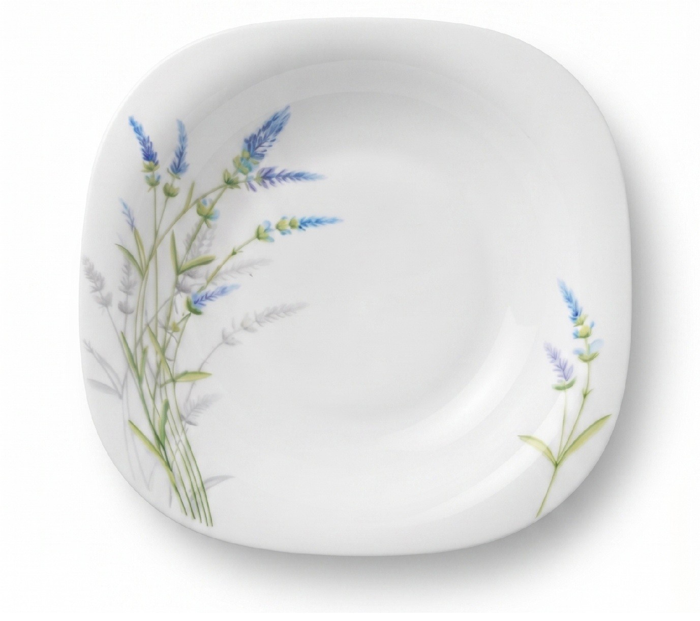 Farfurie intinsa din sticla opal - patrat - cu imprimeu-26.2x26.2x2.5 cm Cod produs: DOPP260 Nou