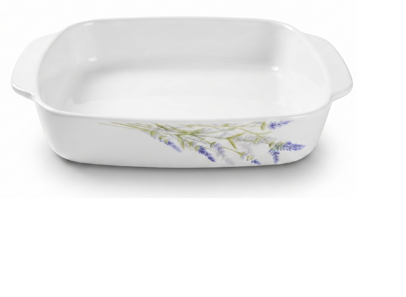 Caserola din sticla opal - cu imprimeu-25x20.8x4.5 cm-1300 ml Cod produs: DOPD250