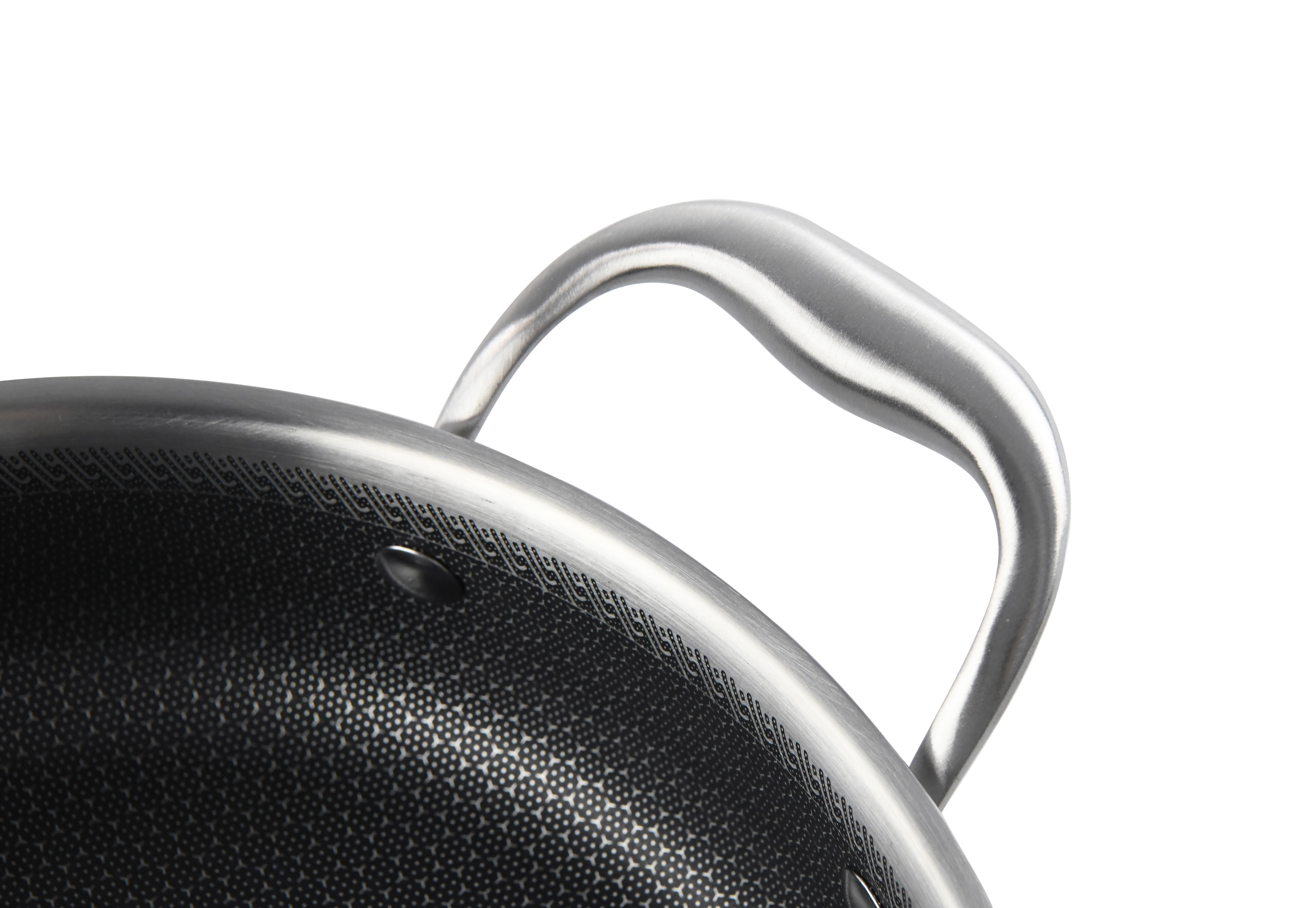 Cratita din inox, cu capac din sticla, invelis anti-aderent honeycomb, compatibila plita cu inductie, 24 cm, 4.30 l, Grunberg GR9924 Cod produs: GR9924 thumbnail 2